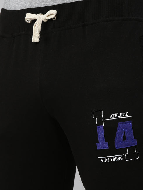 Grey & Black Solid Lounge Wear